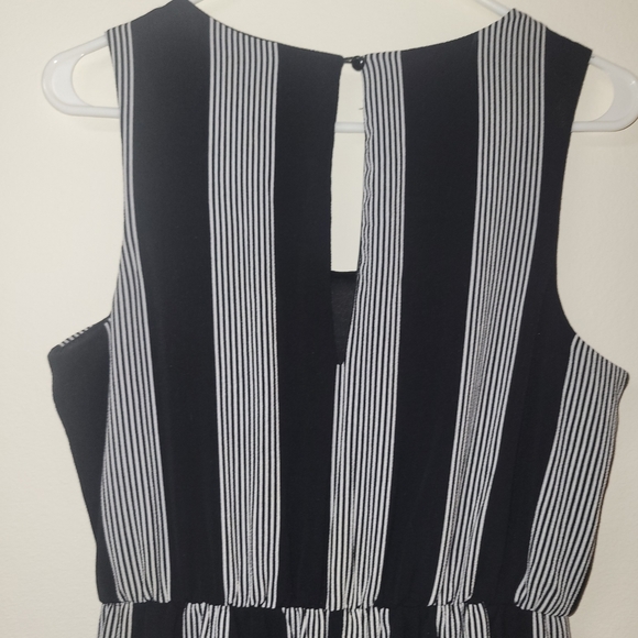 As U Wish Black & White Striped Wide Leg Romper - Picture 11 of 16